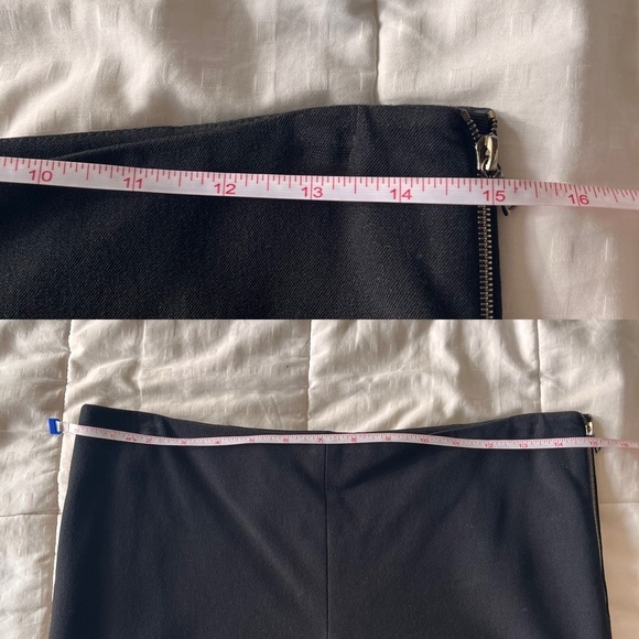 Judith & Charles Cropped Side Zip Stretch Trousers 4 Black - Picture 14 of 16